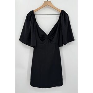 Abercrombie Fitch Dress Womens‎ Medium Black Flutter Sleeve Open Back NEW
